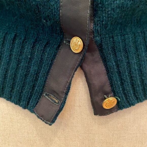 Breamar International Womens Green Cardigan Sweater w Gold Buttons / Size S (38) - Picture 4 of 9